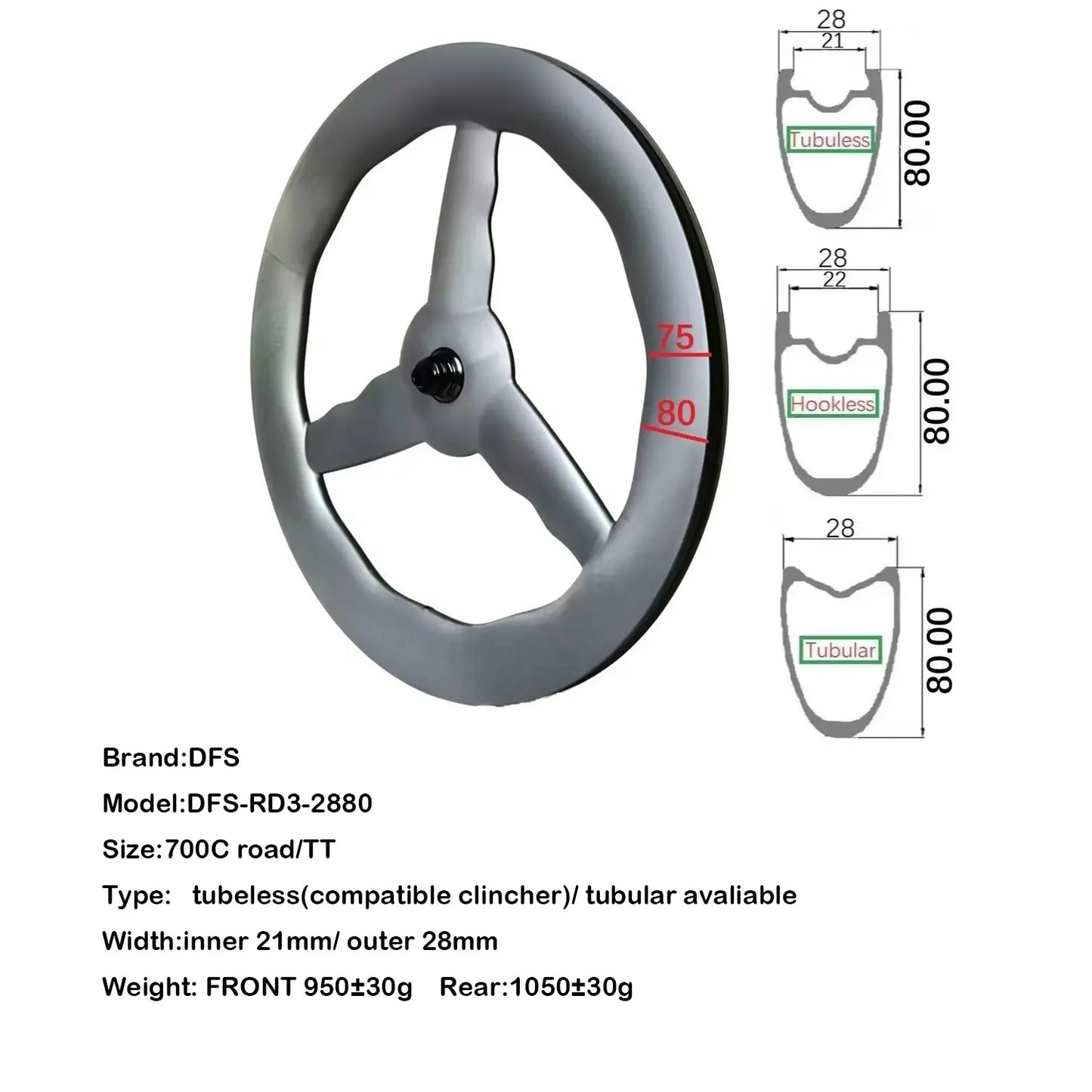 Carbon Tri Spoke Wheel 700C Road Time trial Carbon Wheels TT/ROAD/TRACK racing bicycle wheels Toray T700+T800
