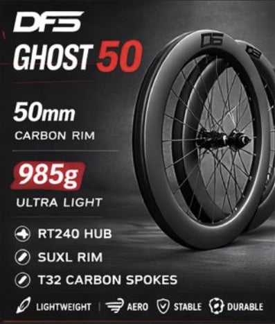 GHOST EVO Series | 50mm Ultra-Light Carbon Wheelset