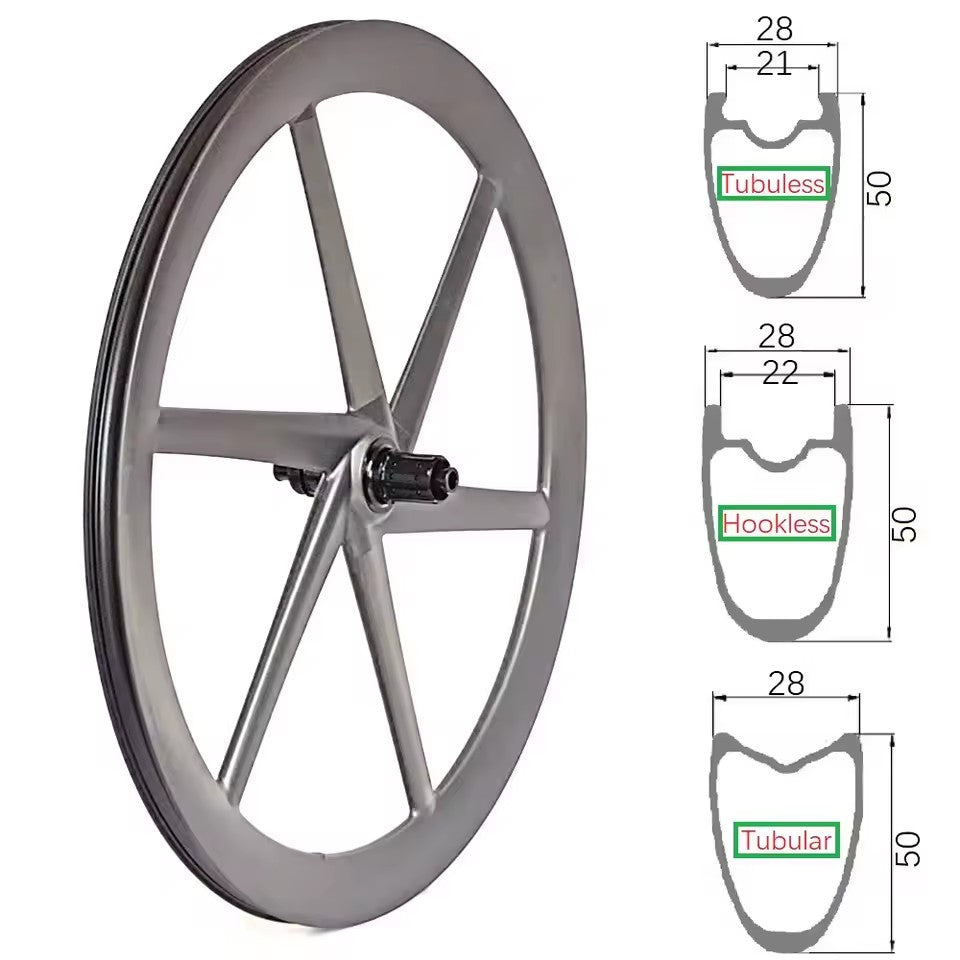 carbon 6 Spoke Wheelset 700C Road Bike Gravel SuperLight Tubeless HG XDR 12s Speed Disc Ratchet System 36T Hub