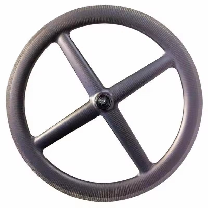 Full Carbon 4 Spokes wheel 700C Clincher/Tubular Wheels four-spoke carbon wheelset for Track/Road Bike Fixed Gear Cycling