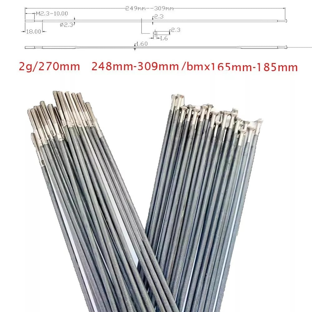 Bike spokes Super Light Bicycle Spoke J-Bend Straight Pull 14G Gauge 2.0 MTB Road Bike Stainless Steel 6.5g/4.3g/3.8g