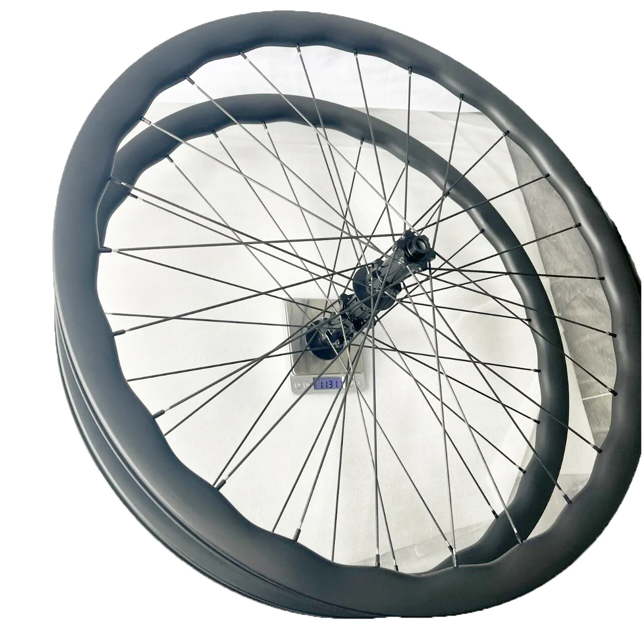 carbon road bike wheels wave WAVE 700c Carbon Wheelset Tubeless Ratchet Hub Quality Bicycle Wave Rim AERO Spoke Center-Lock Disc Brake Wheels