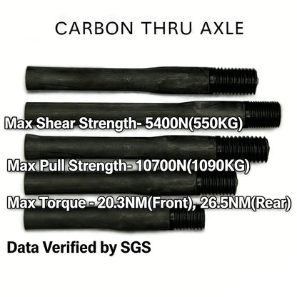 DFS  24g Ultra-Light Carbon Fiber Bicycle Thru-Axle with Titanium Bolts - Universal Road Bike Upgrade  the final step in lightweighting