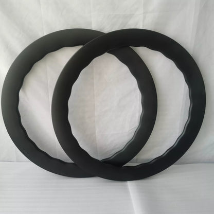 Carbon wave Rims 700C wave 35/40/45/50/55/65mm Depth Carbon Road Bicycle Wheel 28/31mm Wide Gravel Disc Brake