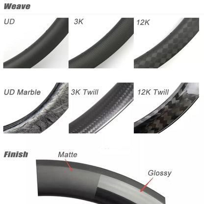 Carbon wave Rims 700C wave 35/40/45/50/55/65mm Depth Carbon Road Bicycle Wheel 28/31mm Wide Gravel Disc Brake
