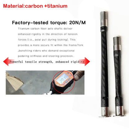 DFS Carbon Thru Axle Road Bicycle Wheel Ultralight 30g Compatible Carbon Fiber Frame Customized by length