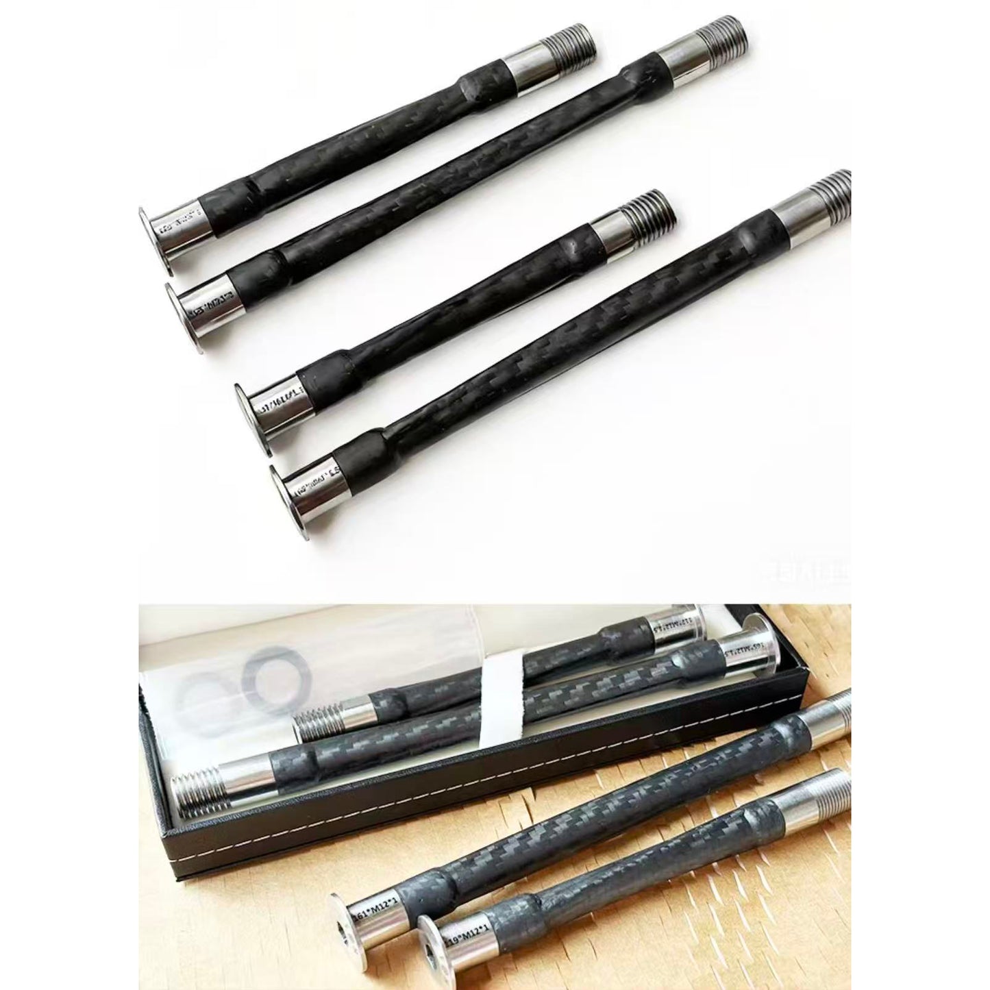 DFS Carbon Thru Axle Road Bicycle Wheel Ultralight 30g Compatible Carbon Fiber Frame Customized by length