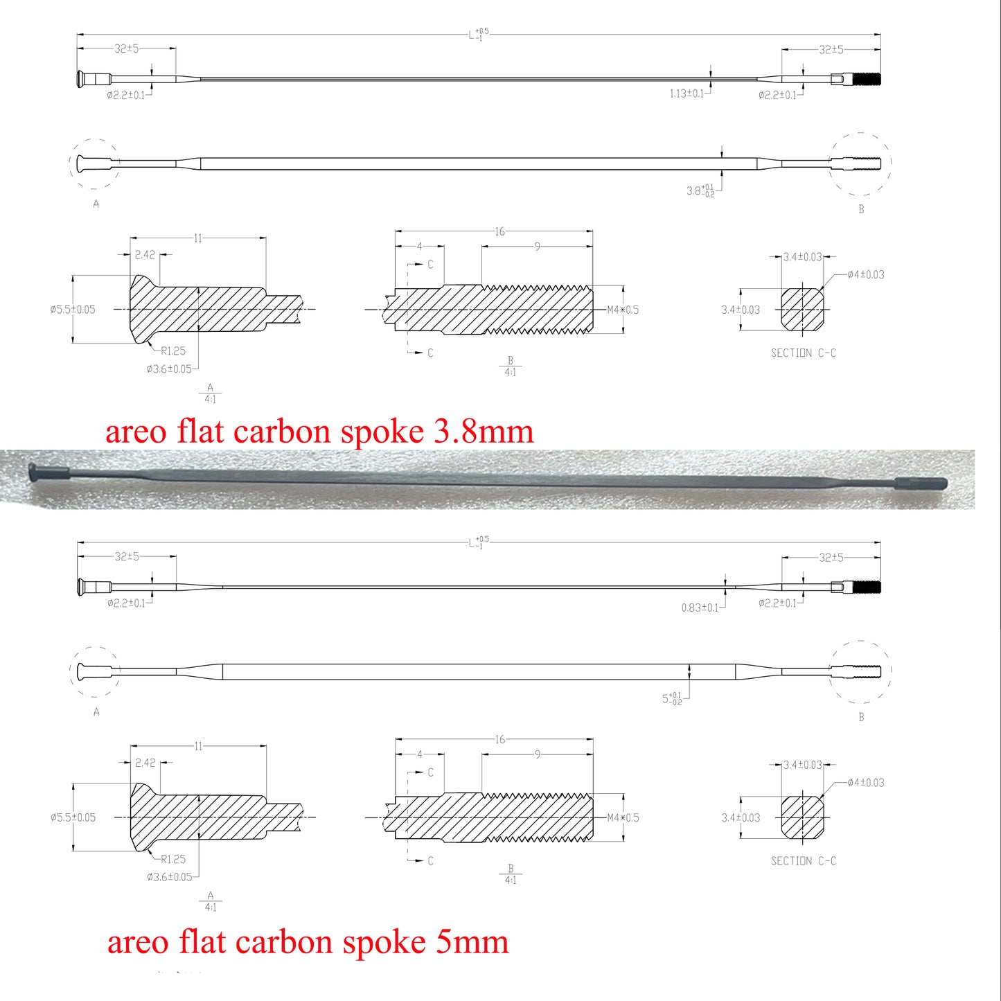 carbon spokes 1.8g Lightweight Carbon Fiber Spokes for Road Bike Bike, High Strength Aero Design, TT Bike Carbon Spokes