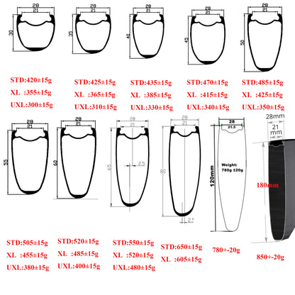 DFS 700C Disc Brake Carbon Road Bike Wheelset Tubeless ROAD/GRAVEL WHEELS 21/24/25/30/32MM INNER wide