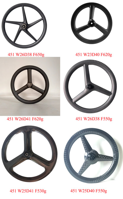 20inch carbon disc wheels road bike Lightweight 406/451 Carbon 3/5 spokes Wheel Set - High-Performance 20-Inch Racing Wheels for Folding Bikes and Small Wheel Bicycles BMX bicycle Brompton Fnhon Gust