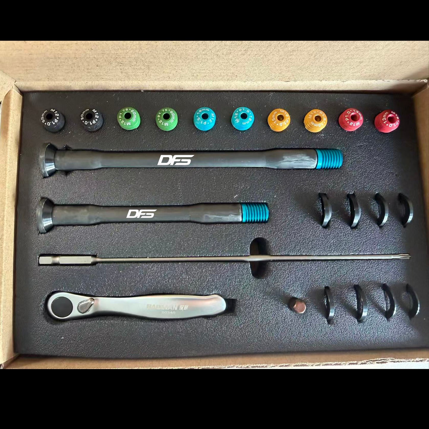 DFS  24g Ultra-Light Carbon Fiber Bicycle Thru-Axle with Titanium Bolts - Universal Road Bike Upgrade  the final step in lightweighting