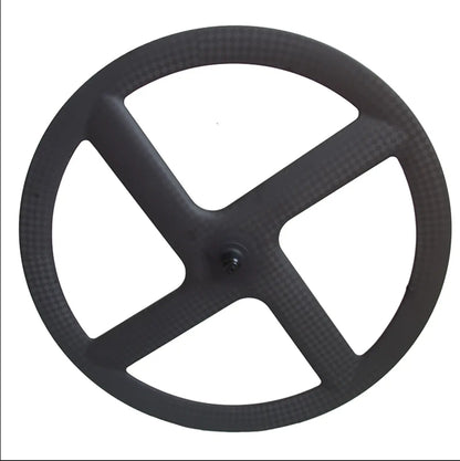 Full Carbon 4 Spokes wheel 700C Clincher/Tubular Wheels four-spoke carbon wheelset for Track/Road Bike Fixed Gear Cycling