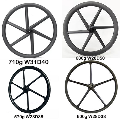 carbon 6 Spoke Wheelset 700C Road Bike Gravel SuperLight Tubeless HG XDR 12s Speed Disc Ratchet System 36T Hub