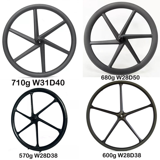 carbon 6 Spoke Wheelset 700C Road Bike Gravel SuperLight Tubeless HG XDR 12s Speed Disc Ratchet System 36T Hub
