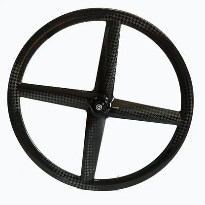 Full Carbon 4 Spokes wheel 700C Clincher/Tubular Wheels four-spoke carbon wheelset for Track/Road Bike Fixed Gear Cycling