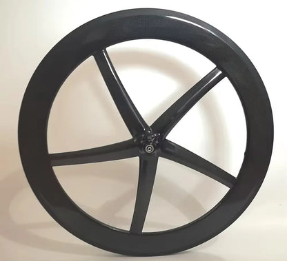 carbon five spokes wheel 700C Fixed Gear Track/Road/TT bike full carbon fibre 5 spokes bicycle wheelset