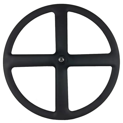 Full Carbon 4 Spokes wheel 700C Clincher/Tubular Wheels four-spoke carbon wheelset for Track/Road Bike Fixed Gear Cycling
