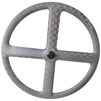 Full Carbon 4 Spokes wheel 700C Clincher/Tubular Wheels four-spoke carbon wheelset for Track/Road Bike Fixed Gear Cycling