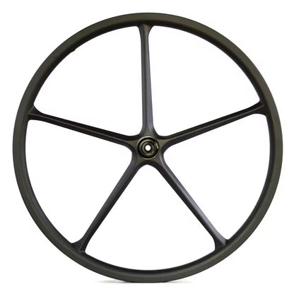 carbon five spokes wheel 700C Fixed Gear Track/Road/TT bike full carbon fibre 5 spokes bicycle wheelset