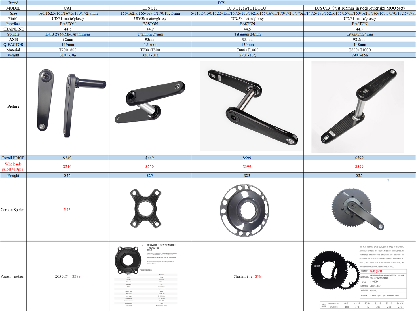 DFS carbon road crank ultralight Bicycle Crankset 145/147.5/150/152.5/155/157.5/160/162.5/165/167.5/170/172.5/175mm