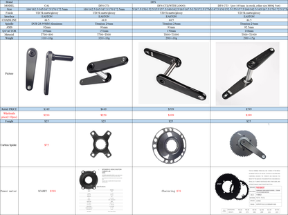 DFS carbon road crank ultralight Bicycle Crankset 145/147.5/150/152.5/155/157.5/160/162.5/165/167.5/170/172.5/175mm