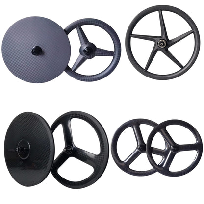 20inch carbon disc wheels road bike Lightweight 406/451 Carbon 3/5 spokes Wheel Set - High-Performance 20-Inch Racing Wheels for Folding Bikes and Small Wheel Bicycles BMX bicycle Brompton Fnhon Gust