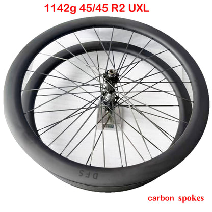 DFS 700C Disc Brake Carbon Road Bike Wheelset Tubeless ROAD/GRAVEL WHEELS 21/24/25/30/32MM INNER wide