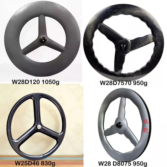 Carbon Tri Spoke Wheel 700C Road Time trial Carbon Wheels TT/ROAD/TRACK racing bicycle wheels Toray T700+T800