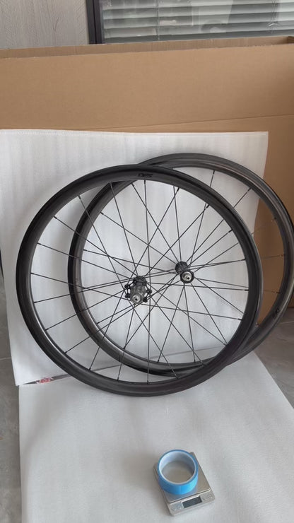 Carbon bike wheels rim brake 700C 30/35/38/40/45/50/55/60/88mm depth