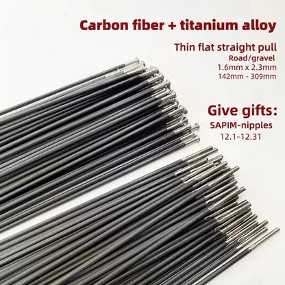 carbon spokes 1.8g Lightweight Carbon Fiber Spokes for Road Bike Bike, High Strength Aero Design, TT Bike Carbon Spokes