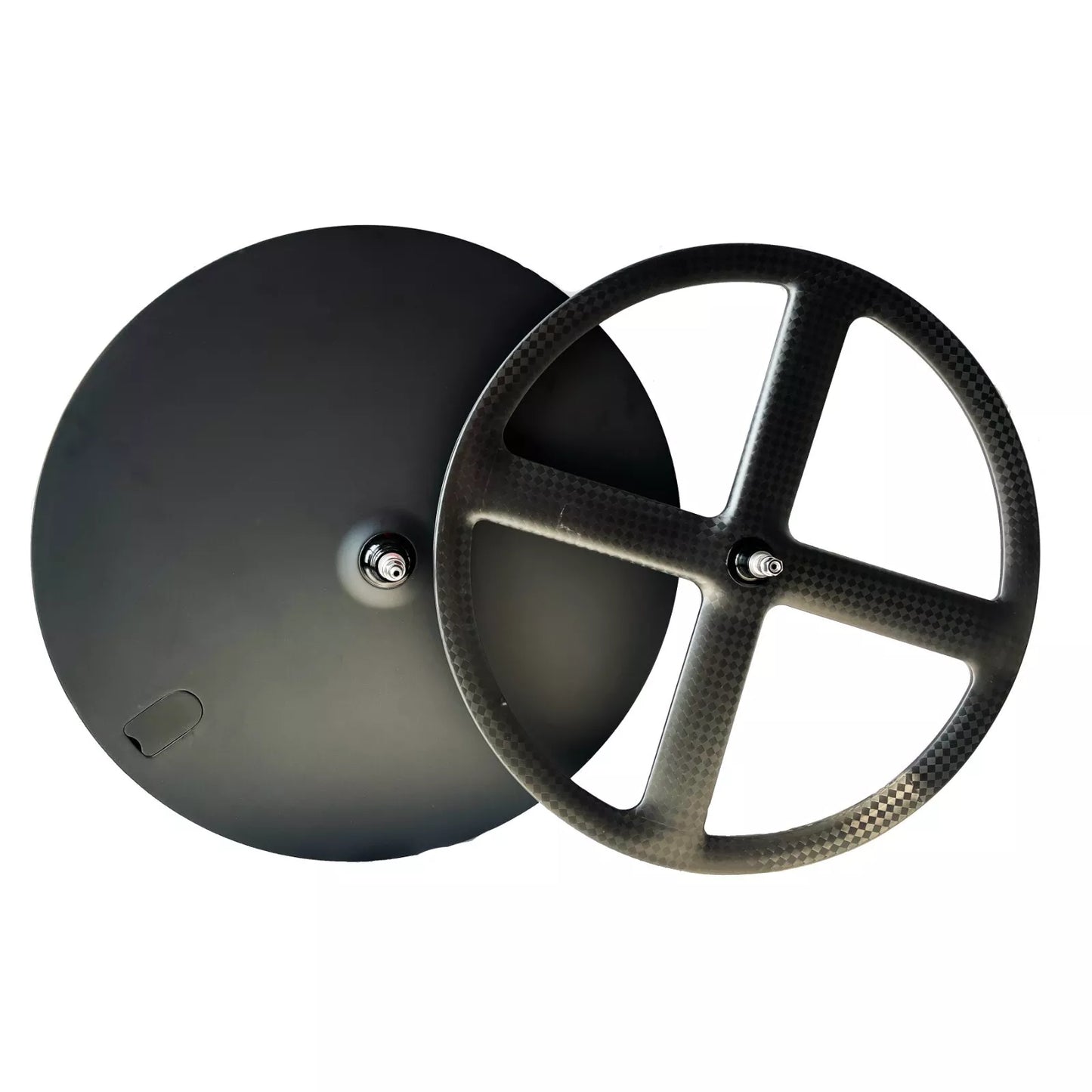 Full Carbon 4 Spokes wheel 700C Clincher/Tubular Wheels four-spoke carbon wheelset for Track/Road Bike Fixed Gear Cycling