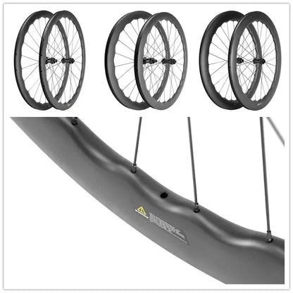 Carbon wave Rims 700C wave 35/40/45/50/55/65mm Depth Carbon Road Bicycle Wheel 28/31mm Wide Gravel Disc Brake