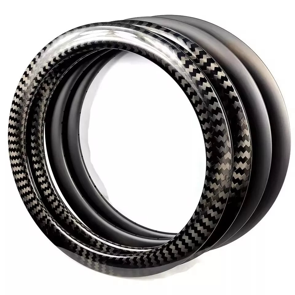 Carbon Gravel road bike rim 700C Road 32/35/39/45/55mm Deep Carbon Rim 30mm Wide Tubeless Clincher Disc Wheel rim
