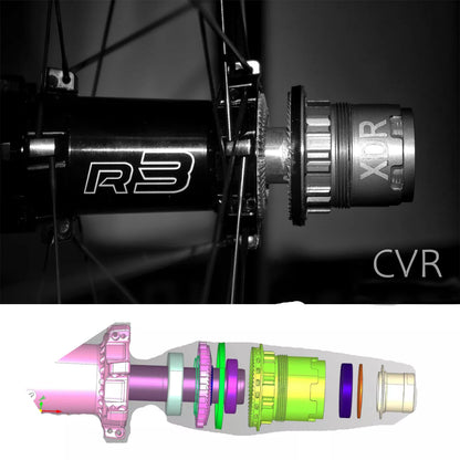 Road Bike Hub R3 Lightweight High - end Road Hubs Rachet Systoem Ultralight Road Bicycle Hub 6 bolt Cycle Hub Disc Rim V-brake HG MS XDR