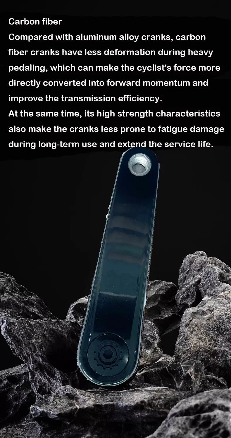 DFS carbon road crank ultralight Bicycle Crankset 145/147.5/150/152.5/155/157.5/160/162.5/165/167.5/170/172.5/175mm