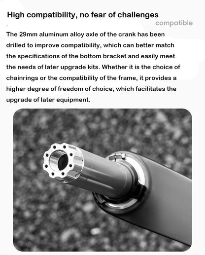 DFS carbon road crank ultralight Bicycle Crankset 145/147.5/150/152.5/155/157.5/160/162.5/165/167.5/170/172.5/175mm