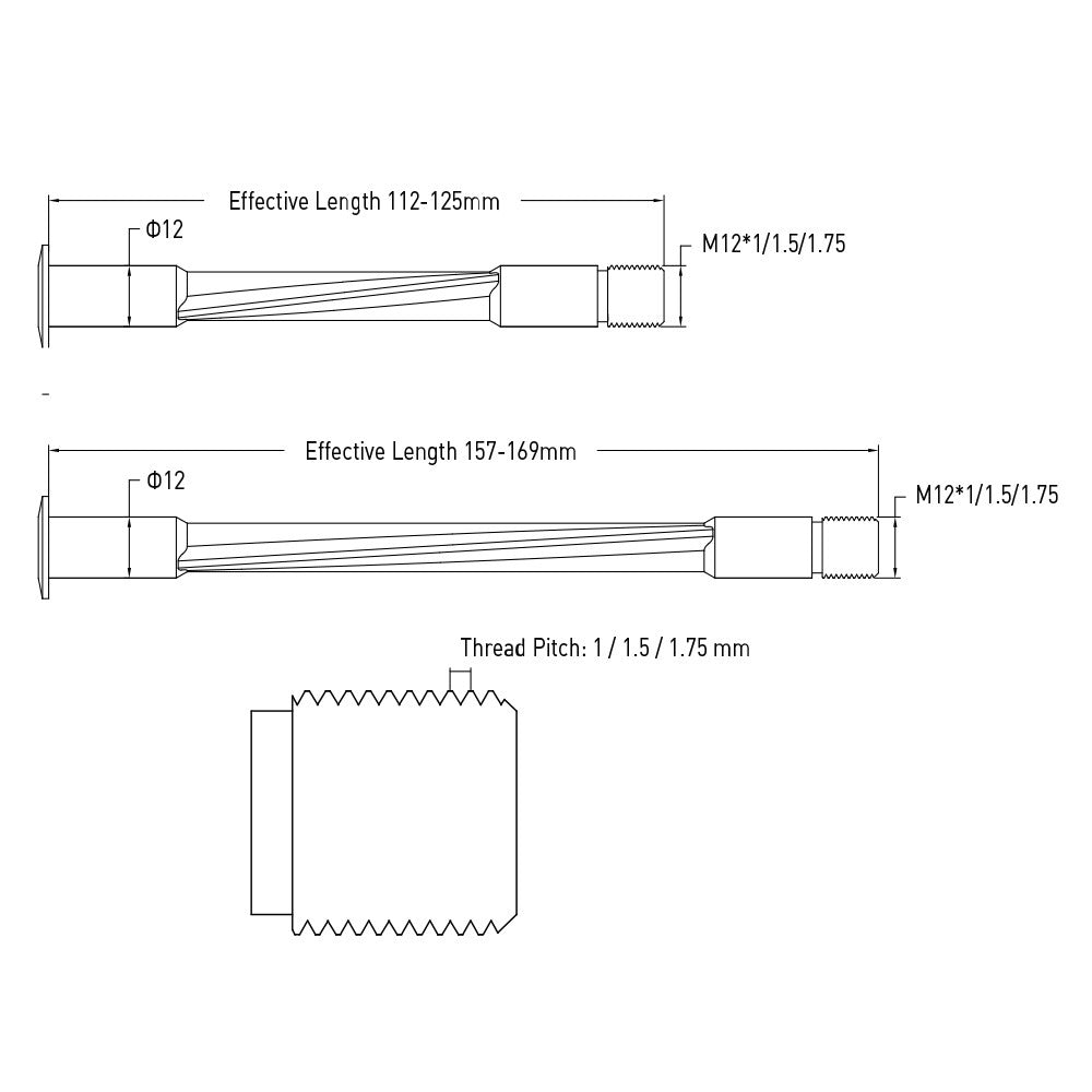 DFS Extreme-Light Carbon Thru-Axle Universal Kit