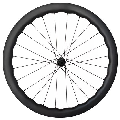 carbon road bike wheels wave WAVE 700c Carbon Wheelset Tubeless Ratchet Hub Quality Bicycle Wave Rim AERO Spoke Center-Lock Disc Brake Wheels