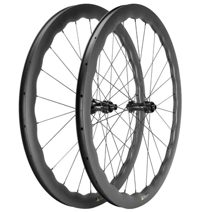 carbon road bike wheels wave WAVE 700c Carbon Wheelset Tubeless Ratchet Hub Quality Bicycle Wave Rim AERO Spoke Center-Lock Disc Brake Wheels